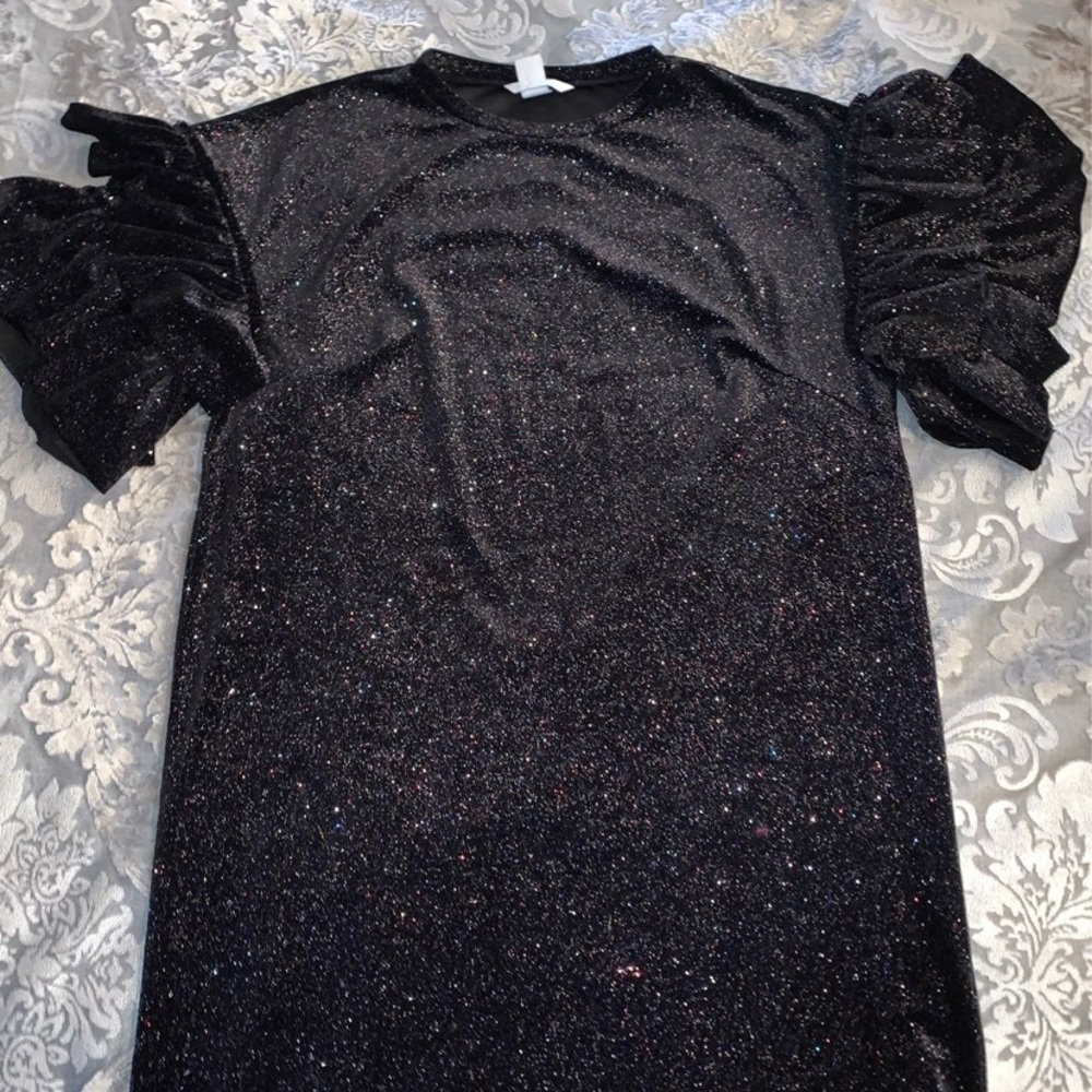 H&M Sparkle Velvet Dress SMALL